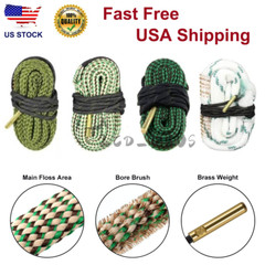 Bore Rope Gun Snake Barrel Cleaners .22 thru .45 & 12 20 Ga Rifle Shotgun Pistol