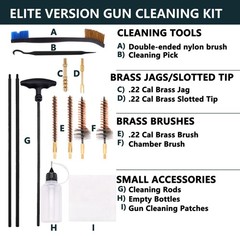 Gun Cleaning Kit Elite Version for 5.56 Cleaning Kit .22 Rifle Gun Cleaning K…