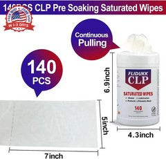 140 Gun Cleaning Wipes, 5″x7″ CLP Gun Cleaner Lubricant -Clean,Lubricate, Protec