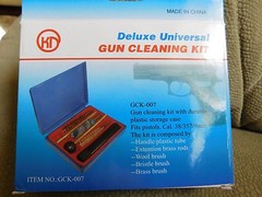 Gun Cleaning Kit 9mm .38, 357 Caliber 5 Pieces in Carrying Case
