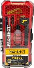 Pro-Shot Classic Box Kit Pistol Cleaning Kit .38-.45 Cal Yellow Case