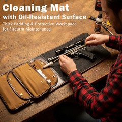 29″ X 10″ Portable Gun Cleaning Mat for Pistols and Handguns, Heavy-Duty Shootin