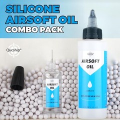 Airsoft Oil 2 & 1oz Needle Oiler 100% Silicone Air Gun Oil Multi-Purpose Airsoft