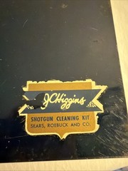 JC Higgins Vintage Wood Shotgun Cleaning Kit with Tube Of 1940’s Gunslick