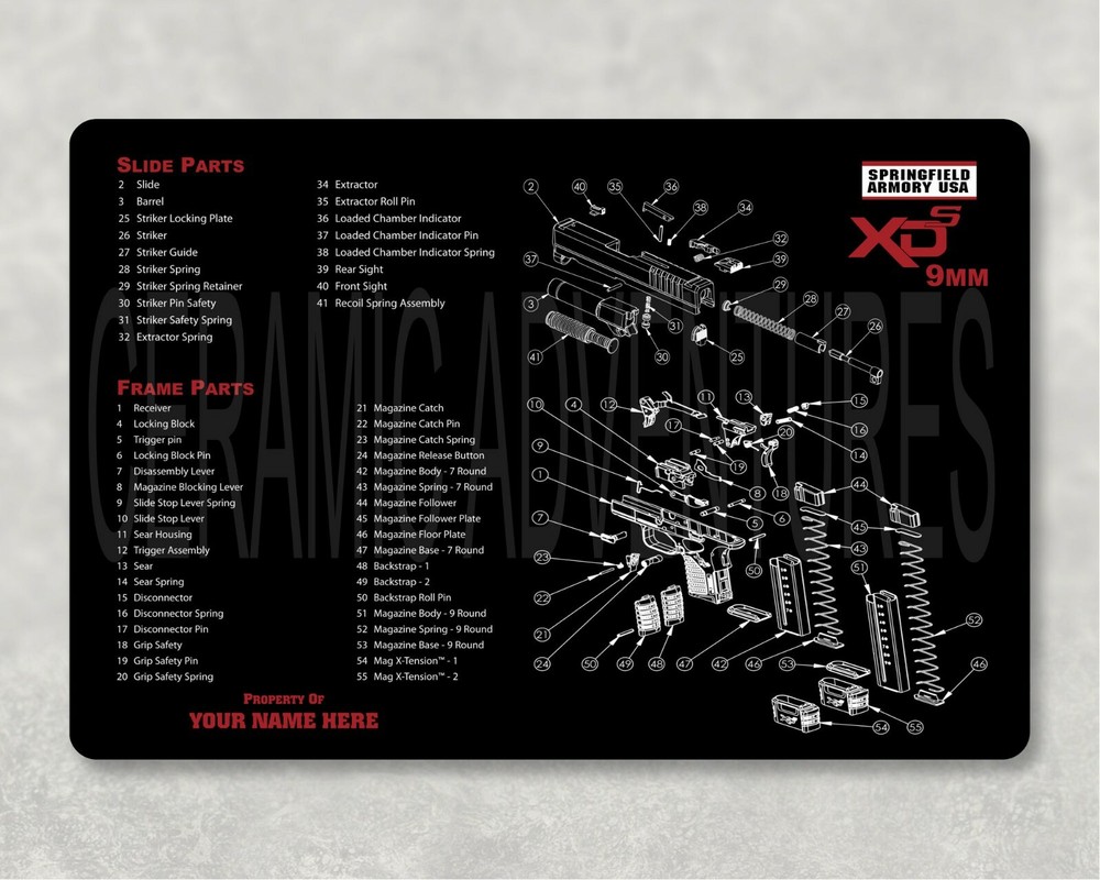 SPRINGFIELD Bench Mat Gun Cleaning CHOOSE YOUR STYLE Gaming Mouse Mat