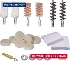 Gun Cleaning Kit for 12 Gauge Shotgun with Bronze Bore Brushes, Tornado Brushes,
