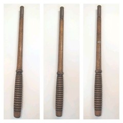 Vintage Antique 37″ Hickory Wood 3-Piece Shotgun Cleaning Rod Brass Fittings