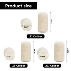 300 Count Cleaning Cotton Wool Felt Pellets for .22 .177 .25 Caliber – Storage B
