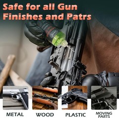 Gun Cleaner Lubricant Kit, 2 oz CLP, 1 oz Needle Oiler, 50 Patches, 10 Swabs
