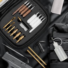 Compact & Durable Gun Cleaning Kit: Brass Brushes and Jags for Easy Maintenance