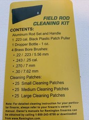 Remington Field Rod Cleaning Kit, 22, .223, 5.56, .30, 7.62 .243 w/ Soft case