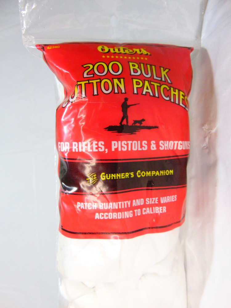 Outers Bulk Universal Gun Cleaning Patches All Sizes 200 Per pack 42380