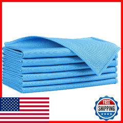 HOMEXCEL Microfiber Glass Cleaning Cloths 6PK Lint & Streak Free Reusable