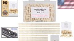 Wool Felt Cleaning Pellets for Air Rifles .25 Caliber 300 Count Storage Box