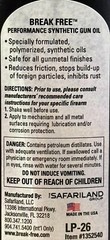 LP-26 Break Free® Performance Synthetic Gun Oil, New 6oz Spray Bottle