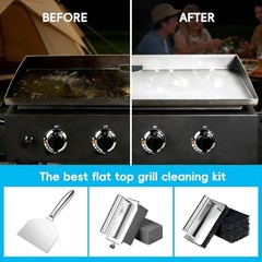 Premium Griddle Cleaning Kit for Blackstone, Flat Top Grill Cleaning Silver..