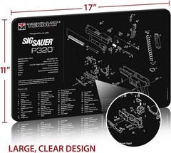 Protective Gun Cleaning Mat for Sig Sauer P320, 11×17, Easy to Store and Use