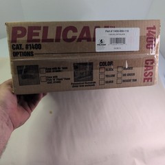 Pelican 1400 Protector Case | 13.4 × 11.6 × 6.0″ | Black | Removable Foam NIB