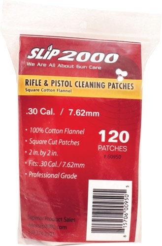 Slip 2000 60950 Cleaning Patches 2″ Square .30/7.62mm 120-Pack