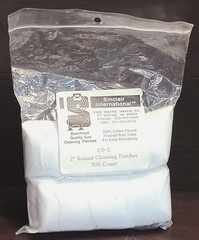 Lot of Assorted Cleaning Patches – .22 – .270 Caliber, 2″ Round Cleaning Patches