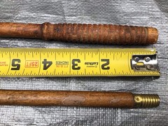 Vintage Shotgun Cleaning Rod Wood And Brass With Original Bore Pad
