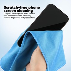 HOMEXCEL Microfiber Glass Cleaning Cloths 6PK Lint & Streak Free Reusable
