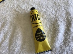 1949 RIG, RUST INHIBITING GREASE, 7 OINTMENT TUBES IN ORIGINAL DISPLAY BOX
