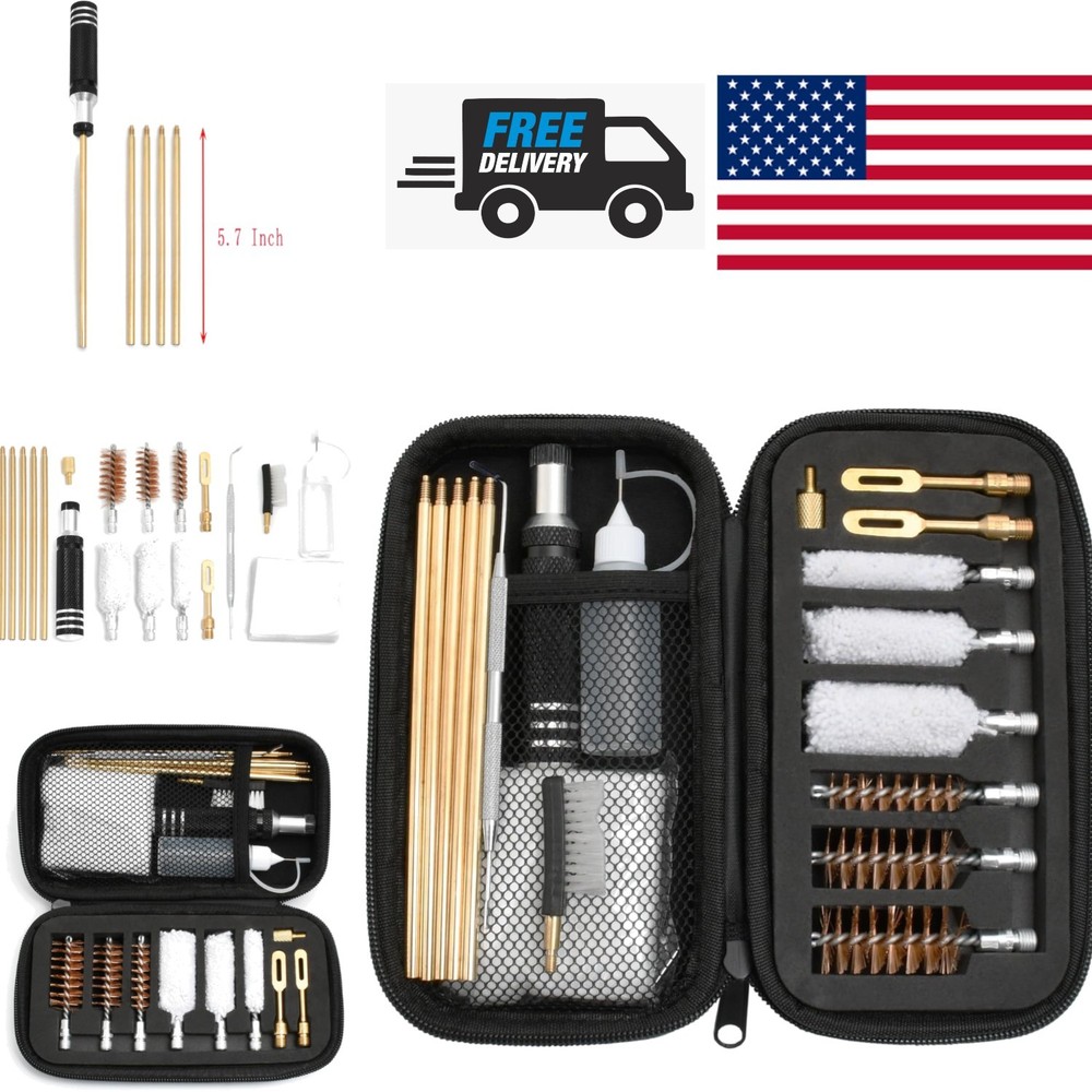 Shotgun Cleaning Kit for 12 Gauge 20 Gauge 410 Gauge with Brass Brushes and Mops