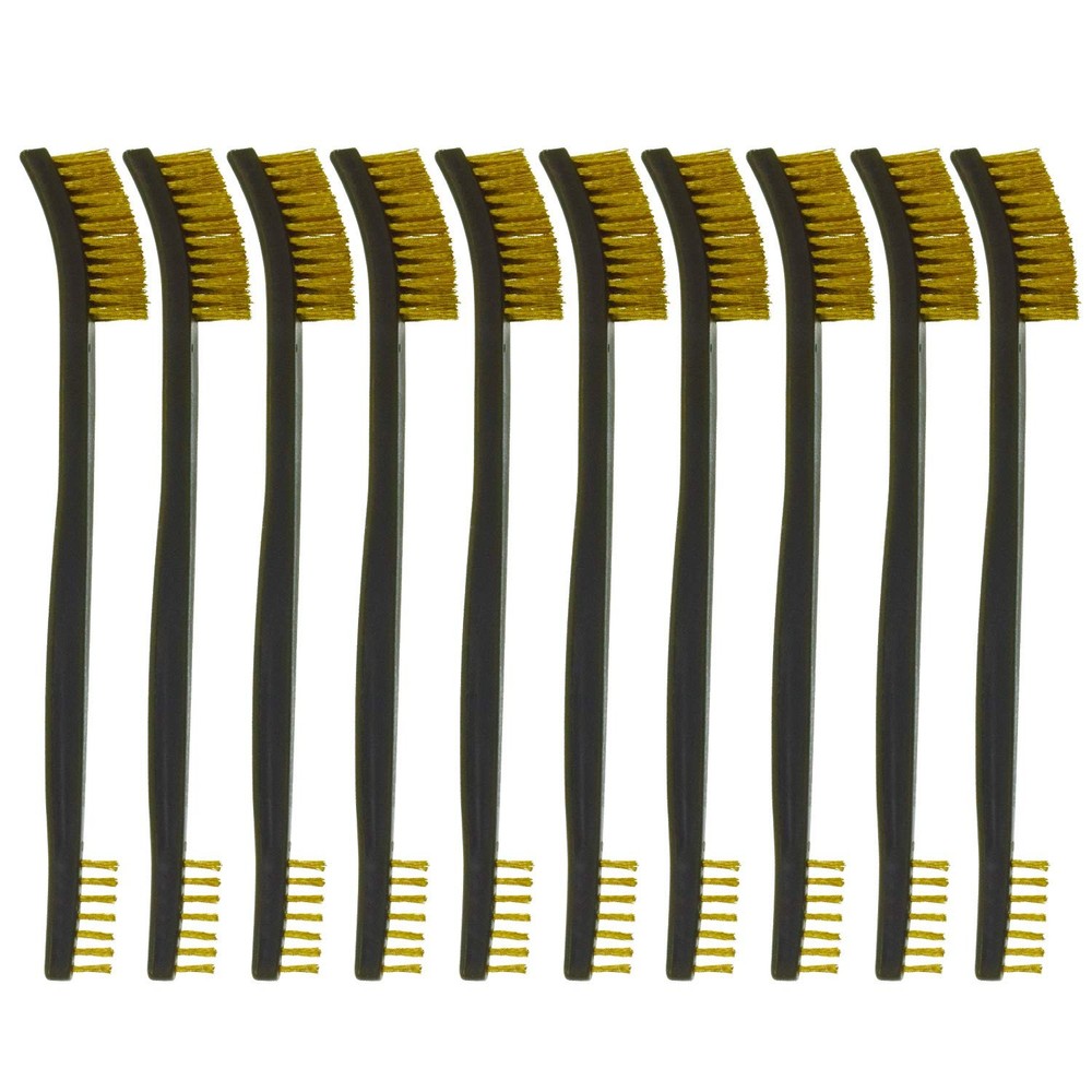 10-Pack Double-Ended All Purpose Gun Cleaning Brushes 7″ inch Brass Steel Nylon