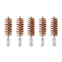 5 X Bronze Bristle Bore Cleaning Brush .20 Gauge 5/16-27 Thread with 50 Patches