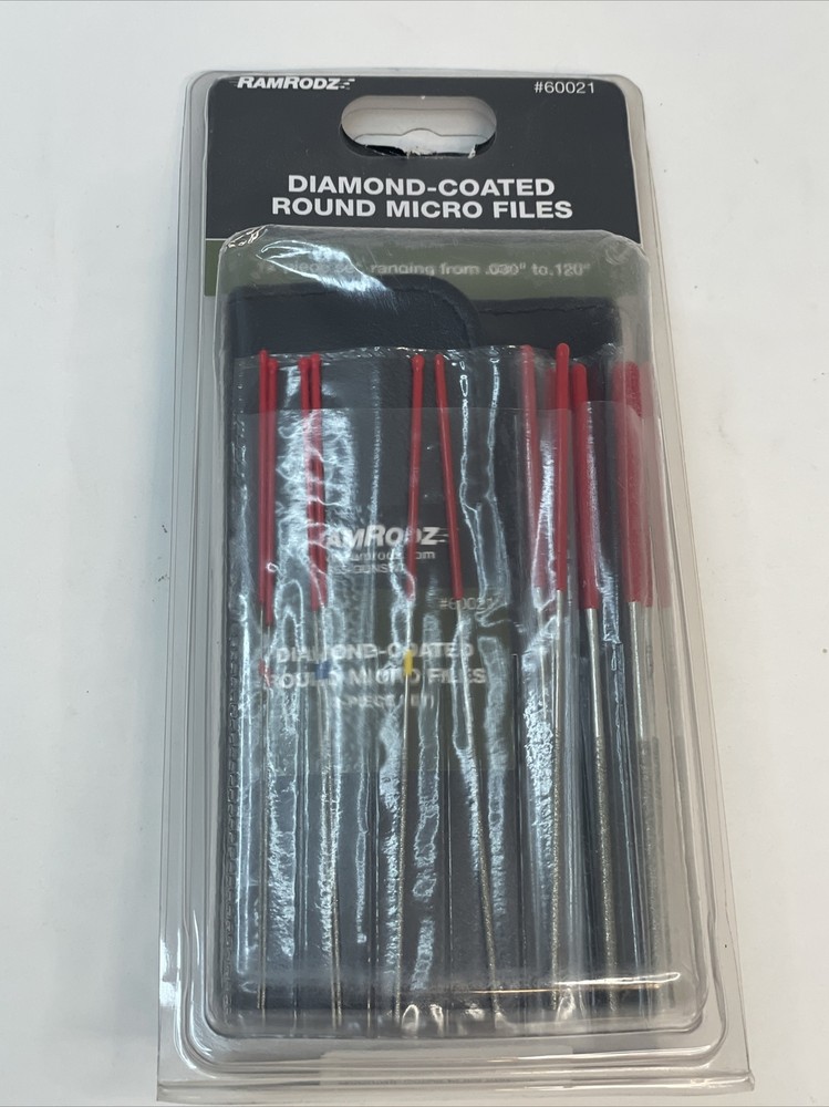 Micro Gun Cleaning Rods Ramrodz 60021 .03″-.120″ Files 12 Piece