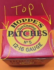 Vintage Full Hoppe’s Gun Cleaning Patches No 5 , 12 – 16 Gauge (PRE BAR CODE)