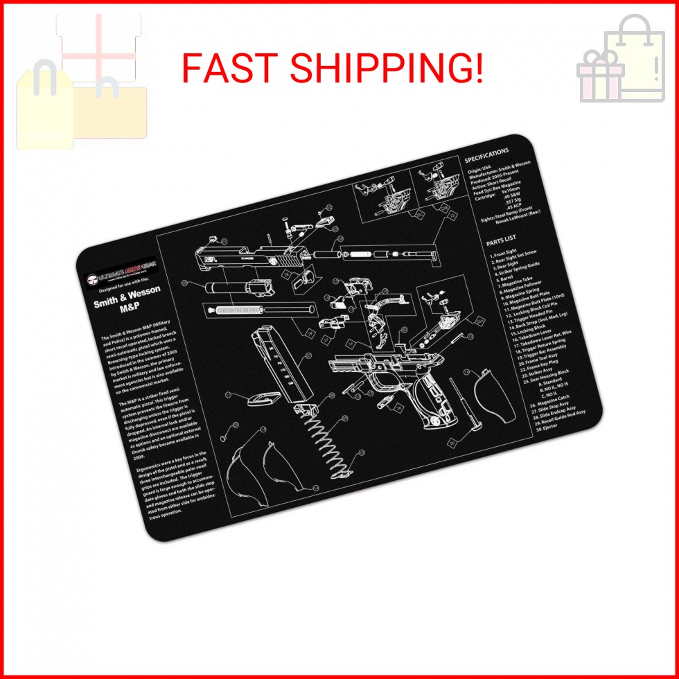 Ultimate Arms Gear Gunsmith & Armorer’s Cleaning Work Tool Bench Gun Mat for S&W