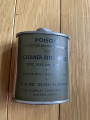 Vintage POISON US Army 2oz Can Bore Military Green Cleaner Gun Supplies USA