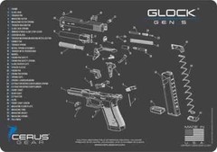 For GLOCK GEN 5 Cerus Gear Bench Mat – Parts Tray- CLP Gun Oil & Care Pack