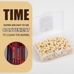 Cleaning Cotton Wool Felt Pellets for .22 .177 .25 Caliber – 300 Count Storage B