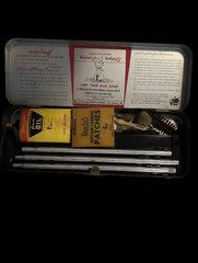 Vintage OUTERS Gunslick 12Ga. Shotgun Gun Cleaning Kit Rods Metal Oil Can 478