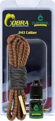Field & Range Cobra Bore Cleaner Gun Barrel Cleaning Tool Brass Brush Embedded