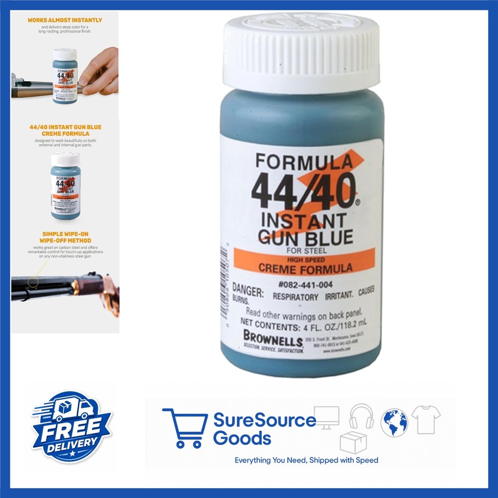 Blue Creme Formula 44/40 Instant Gun Blue 4 Fl Oz Gunsmithing Cleaning Tool