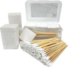 Gun Cleaning Supplies – Gun Cleaning Patches and Long Cotton Swabs Set, 6″ Cotto