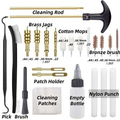 Universal Handgun Cleaning Kit for .22 .357 9mm .38 .40 .45, Cleaning Kit for…