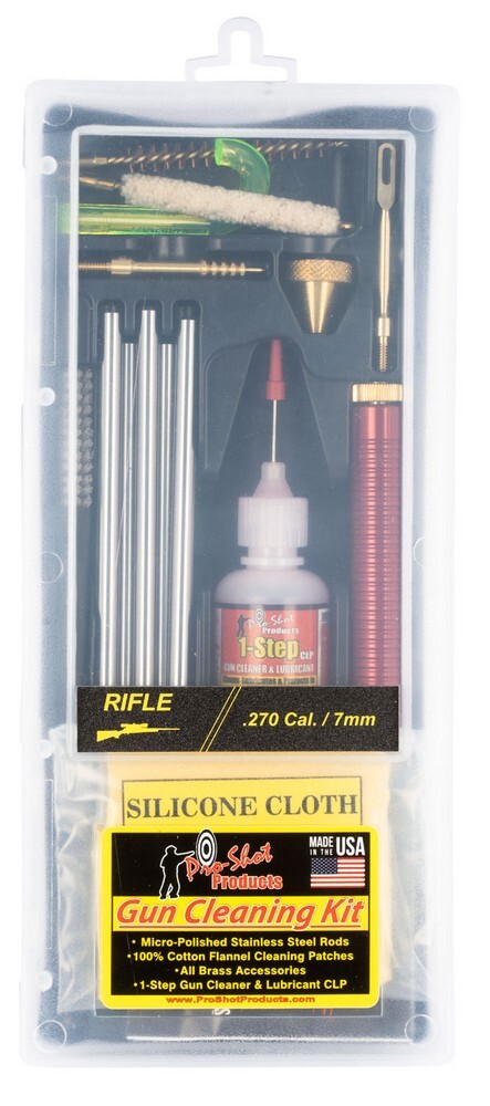 Pro-Shot Classic Box Cleaning Kit For .270 /6.8 mm/7mm Caliber Rifle – R2707KIT