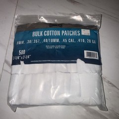 Gunslick Bulk Cotton Patches 500 2-1/4” X 2-1/4”