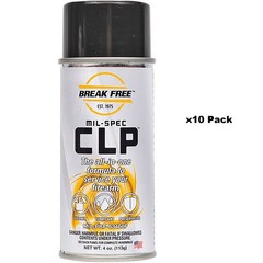LOT of (10) Break Free CLP 4oz Aerosol Gun Cleaner Lubricant, #CLP-2-10-V2