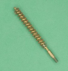 30 Caliber Rifle Bronze Bore Brush / #8-32, Brass Core, Over 3″ OAL – NOS Each