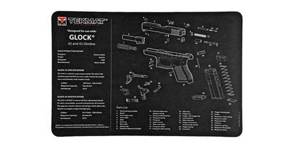 TekMat For Glock 42/43 Mat 11×17″ Small Microfiber TekTowel Tube R17-GLOCK-42-43