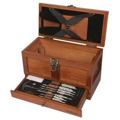 Outers 70084 25 – Piece Universal Wood Gun Cleaning Tool Chest (.22 Caliber a…
