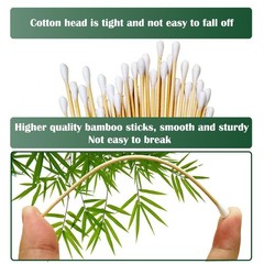 Long Cotton Swabs 6 Inch 500 Bamboo