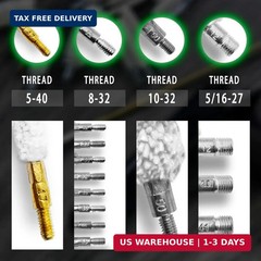 22 Caliber Cleaning Kit 6PCS Bronze Gun Cleaning Bore Brush Set Mop Cotton Chamb