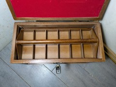 Vintage Rustic Wood Gun Cleaning Tool Box Maintenance + Caddy N49